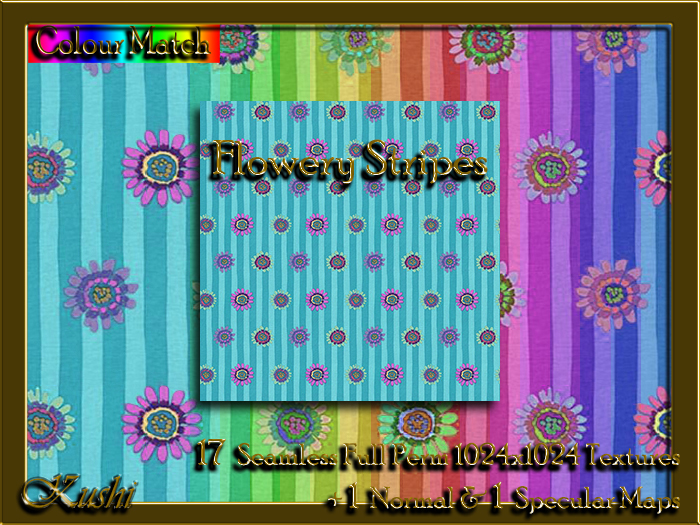 Flowery Stripes Textures 