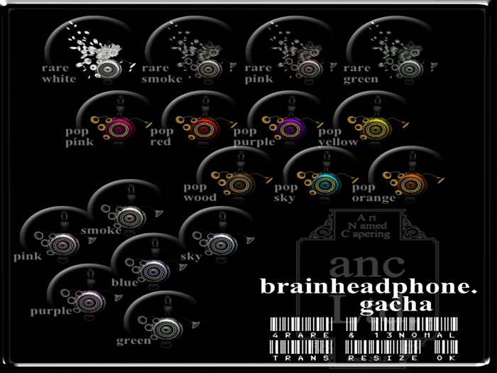 {anc} brainheadphone . [pop purple] box