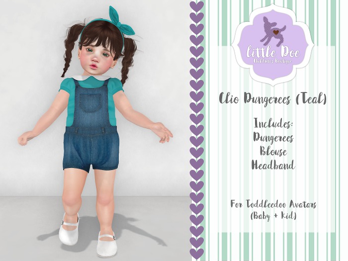 { LD } Clio Dungerees (Teal)