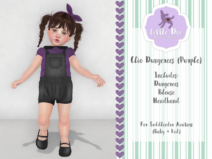 { LD } Clio Dungerees (Purple)