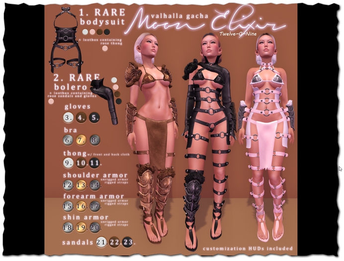 Moon Elixir - Valhalla - 19 - Lara - Gold Shin Armor