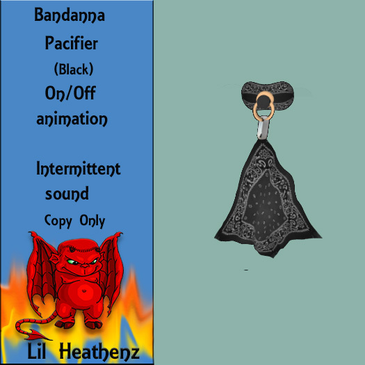 ~LH~Black Bandanna Paci (Box)