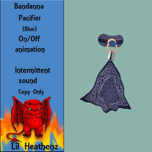 ~LH~Blue Bandanna Paci (Box)