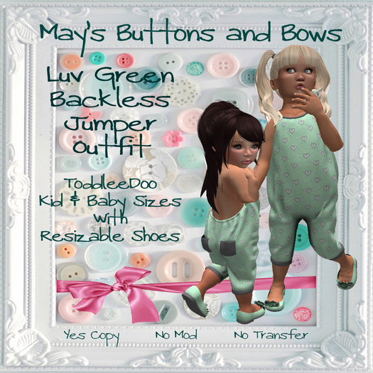 MBB * Luv Green Backless Jumper Outfit (K&B)