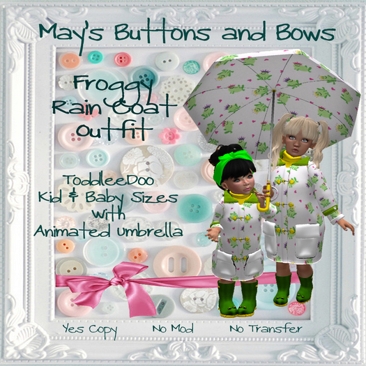 MBB * Froggy Rain Coat Outfit (K&B)