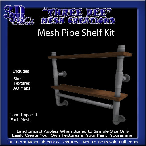TD Mesh Pipe Shelf Kit