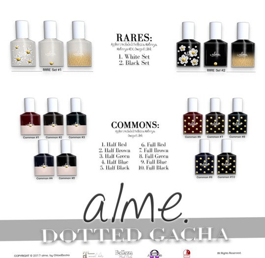 alme.Dotted Gacha -Common 1Red  