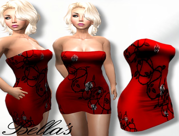 Jana-Mini Gothic Dress-Red