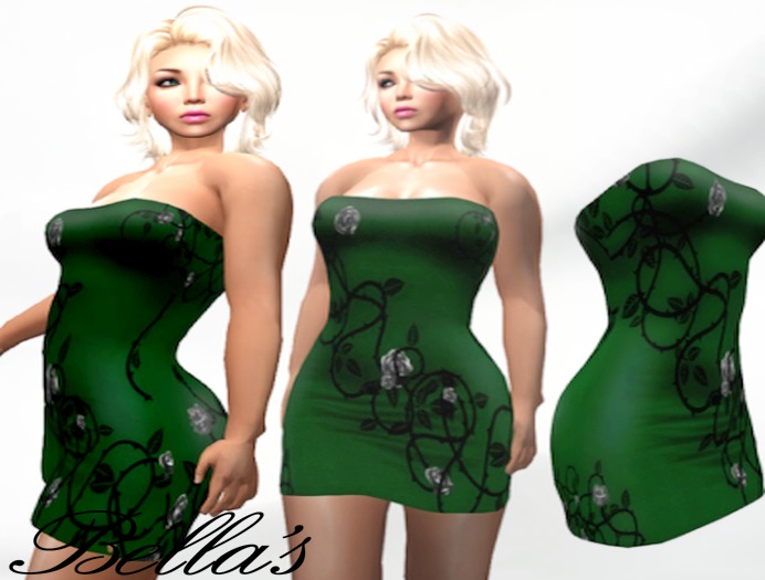 Jana-Mini Gothic Dress-Green
