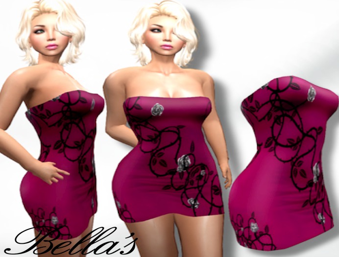 Jana-Mini Gothic Dress-Pink