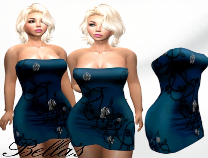 Jana-Mini Gothic Dress-Blue