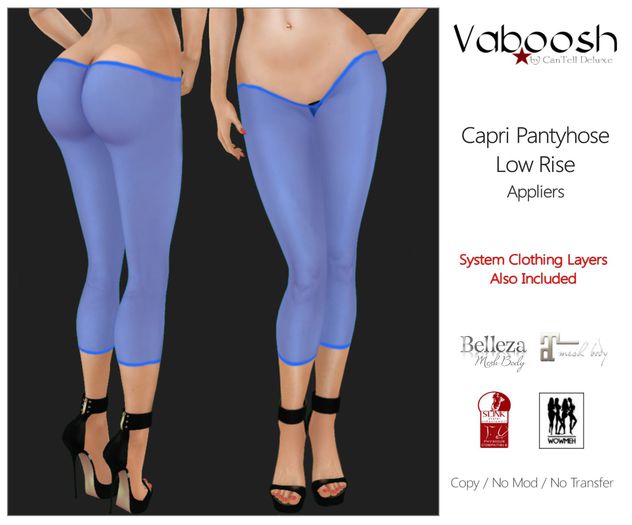 Vaboosh - Tights Lowrise - Blue - Maitreya / Slink / Belleza Appliers
