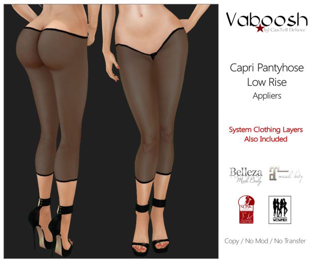 Vaboosh - Tights Lowrise - Black - Maitreya / Slink / Belleza Appliers