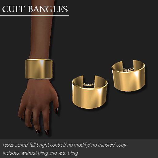 CUFF BANGLE PLATED GOLD -RYCA-
