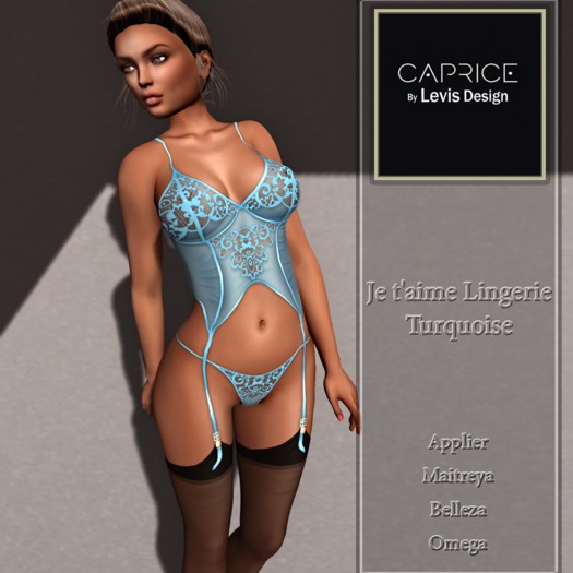 Je t"aime Lingerie Turquoise applier