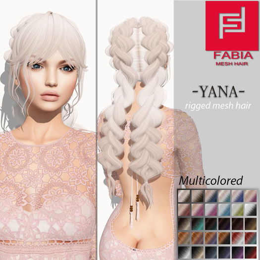-FABIA- Mesh Hair  <Yana> Multicolored Tones