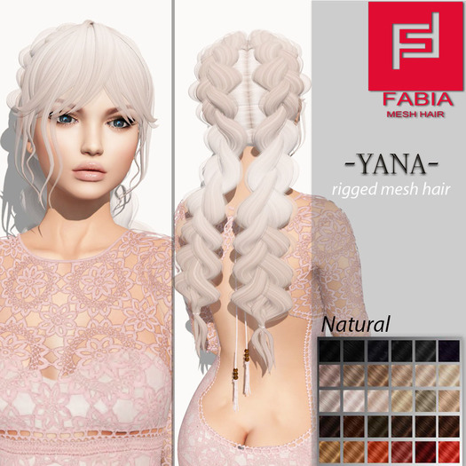 -FABIA- Mesh Hair  <Yana> Natural Tones
