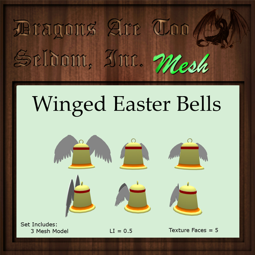 DATSI Mesh - Winged Easter Bells Set