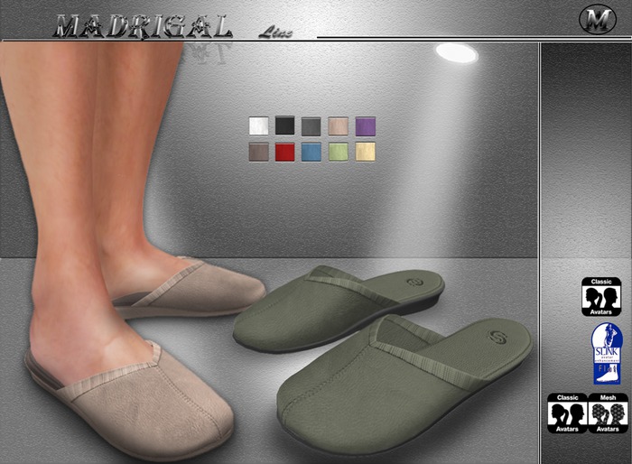 MADRIGAL:. Slippers Male CONTROLS HUD