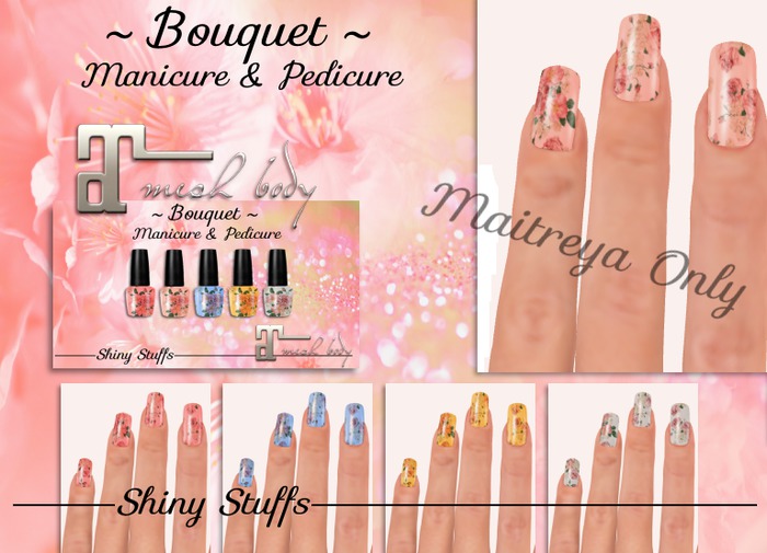 ~Shiny Stuffs~Bouquet Nail Hud Maitreya Only 