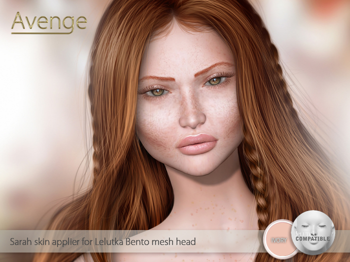 Second Life Marketplace - [Avenge] Sarah skin applier for Lelutka - ivory