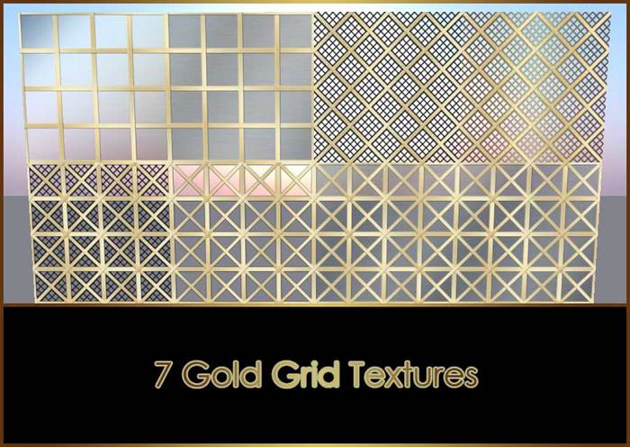 [HOT] Gold Railing & Grid Textures