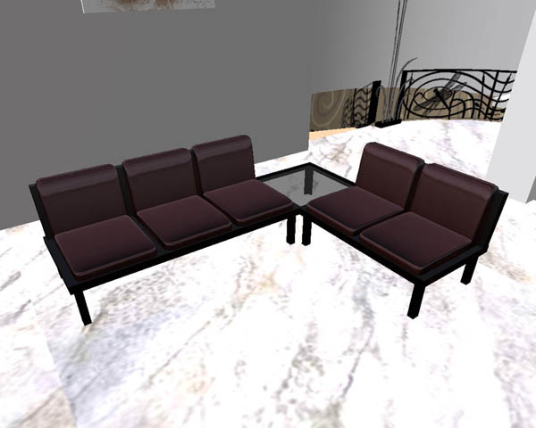 Modern Right Corner Couch (MS - CS - Sculpty)