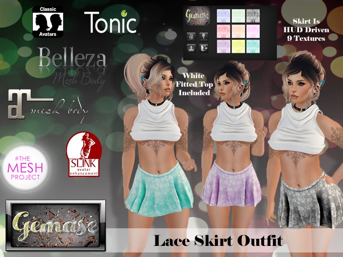 Gemase Designs - Laced Skirt Outfit - Wear Me