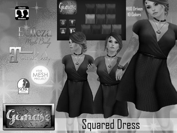 Gemase Designs - DEMO - Squared Pattern Dress - Wear Me