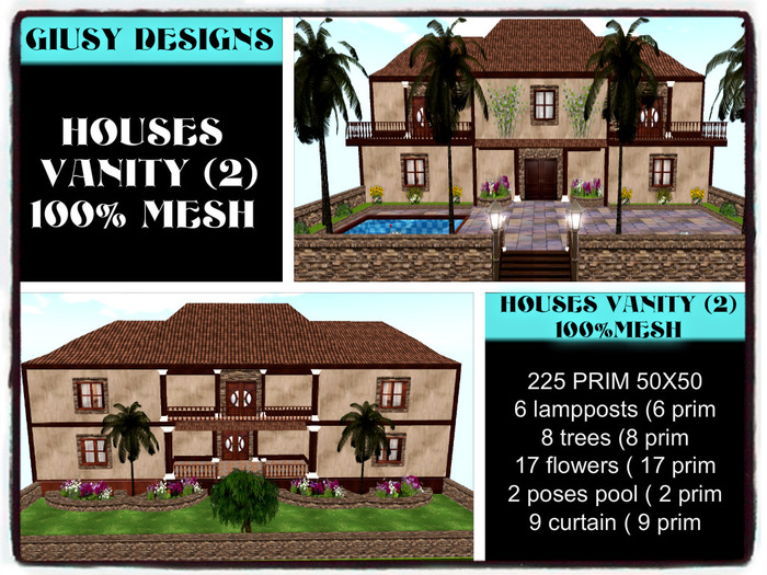 HOUSES VANITY (2) 100% MESH