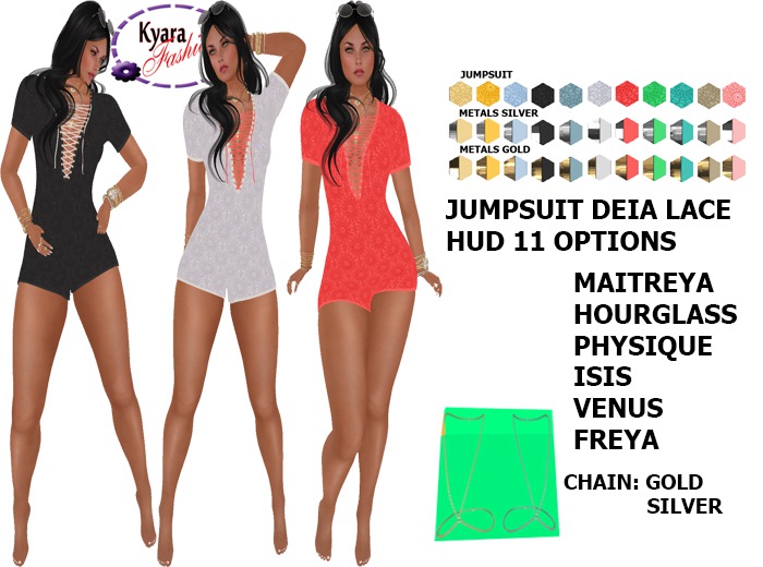 Kyarafashion Deia Lace Jumpsuit Fitmesh Huds 11 Colors 2 Faces