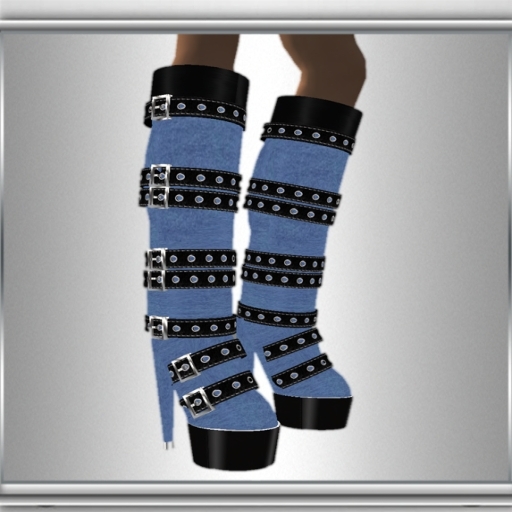 Light Denim Pony Boots