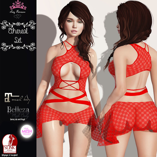**Sexy Princess** Ethereal Red Set