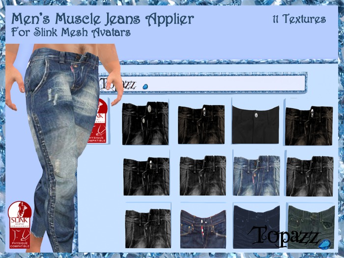 Topazz - Men's jeans Slink applier