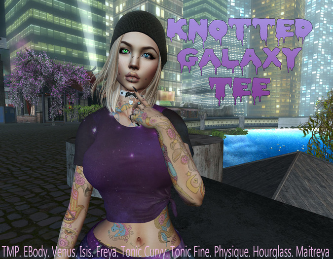 Leviosa Galaxy Knotted T-Shirt - Slink - Maitreya - Belleza - Tonic - TMP