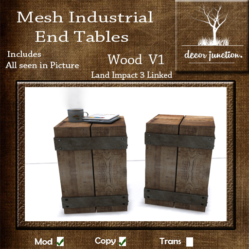 DJ - Mesh Industrial End Table V1