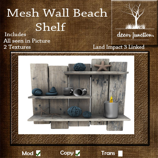 DJ - Mesh Wall Beach Shelf