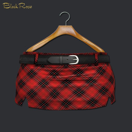 BlackRose Slit Mini Skirt Tartan Red
