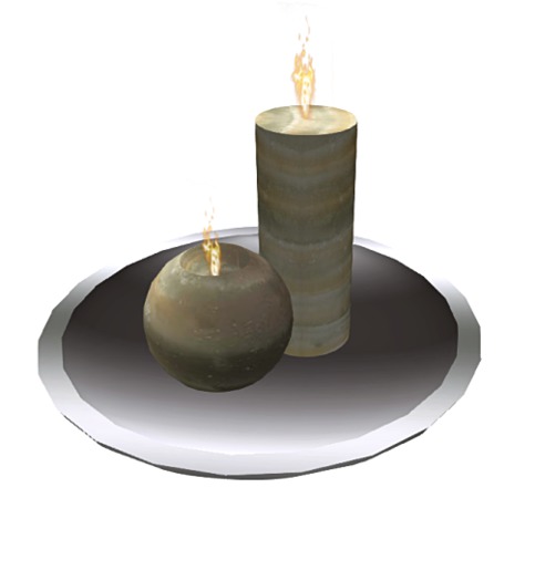 VC - Candles on silver dish