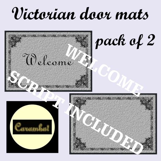 Second Life Marketplace Victorian door mats pack of 2