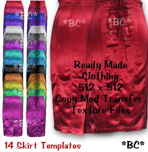 14 Satin Laced Skirt Templates