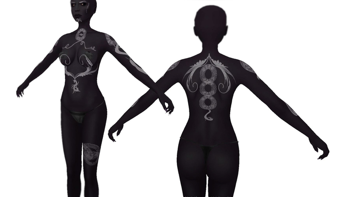 Pie-Tin: Lexis/Lex - Tattoo - Gray Elf