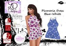 LP Designs Plumeria Blue-White