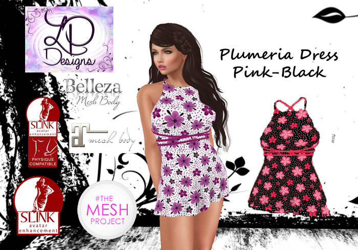 LP Designs Plumeria  Pink-Blue