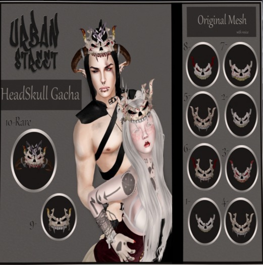 10-**UrbanStreet** HeadSkull -RARE
