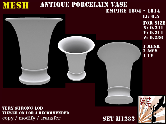 "TB" Beautiful antique Vase (Empire 1804-1814) M1282