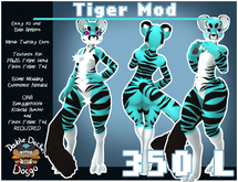 ::DDD:: Snaggle Tiger [Cyan](add me)