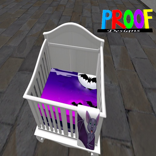 Proof Design - midnight lullabye crib bedding- bats