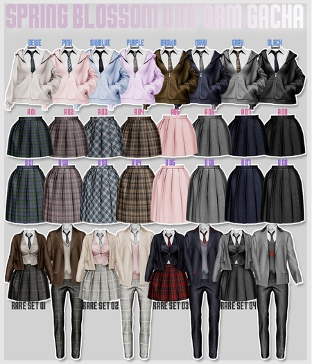 DAMI-spring blossom uniform s *a6