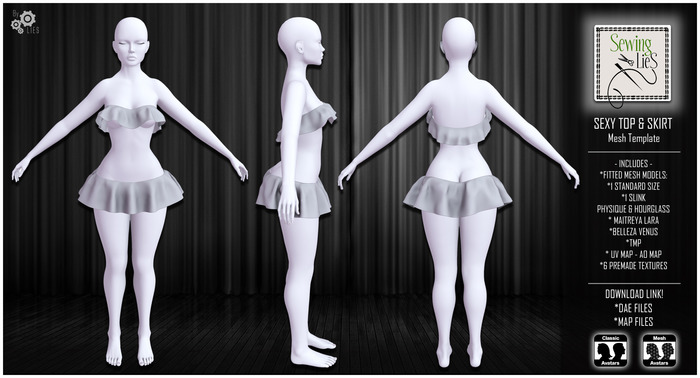 Sexy Top & Skirt Mesh DEMO -  SewingLies Folder